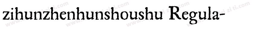 zihunzhenhunshoushu Regula字体转换